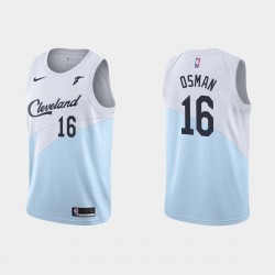 Hombres Cedi Osman Cleveland Cavaliers #16 2018-19 obtuvo Azul Camiseta