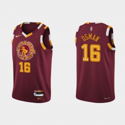 2021-22 Cleveland Cavaliers No. 16 Cedi Osman 75 aniversario Ciudad Camiseta