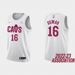 Cleveland Cavaliers #16 Cedi Osman 2022-23 Asociación Edición Blanco Camiseta