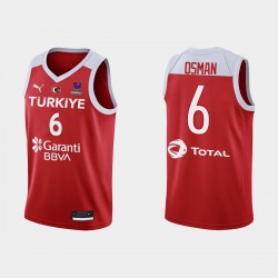 FIBA Eurobasket 2022 Turquía Cedi Osman Rojo Camiseta