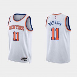 New York Knicks Jalen Brunson 2022-23 Asociación Edición Blanco Camiseta Swingman
