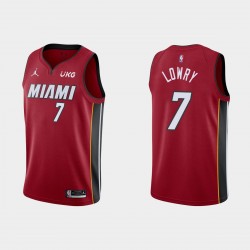 Miami Heat Kyle Lowry Rojo Statement Edición Camiseta Swingman