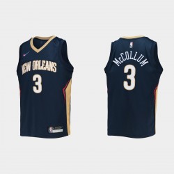 New Orleans Pelicans C.J. McCollum 75th Anniversary Icon Navy Camiseta Juventud