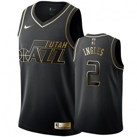 Hombres Utah Jazz Joe Ingles Black & 2 Golden Edition Swingman Camisetas