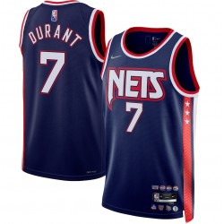 Kevin Durant Brooklyn Nets Camiseta Nike Swingman - Edición City - Azul Marino