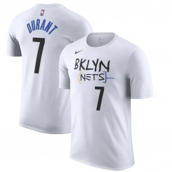 Kevin Durant Brooklyn Nets Camiseta Nike 2022/23 City Edition Nombre y Número - Blanca
