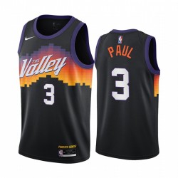 Chris Paul Phoenix Suns 2020-21 Negro City Edition Camisetas 2020 Trade