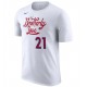 Joel Embiid Philadelphia 76ers Camiseta Nike 2022/23 City Edition Nombre y Número - Blanca