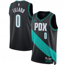 Damian Lillard Portland Trail Blazers Camiseta Nike Swingman Unisex 2022/23 - Edición City - Negro