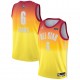 Lakers 2023 NBA All-Star No. 6 LeBron James Amarillo Rojo Camiseta