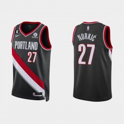 Portland Trail Blazers Jusuf Nurkic Icon Edition Camiseta Negra 2022-23
