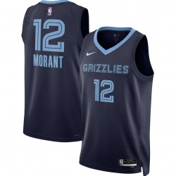 Ja Morant Memphis Grizzlies Camiseta Nike Swingman Unisex 2022/23 - Edición Icon - Azul Marino
