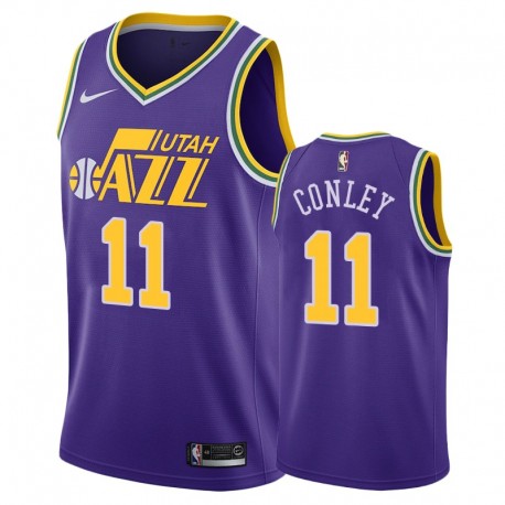 Mike Conley Utah Jazz y 11 Classics de madera dura Camisetas para hombre - Púrpura