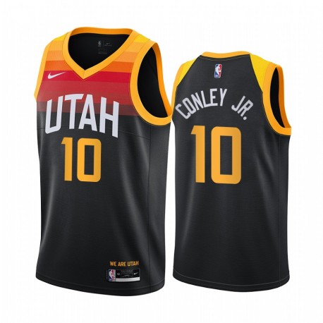 Mike Conley Jr. Utah Jazz 2020-21 Ciudad negra Camisetas Nuevo uniforme