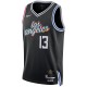 Paul George LA Clippers Nike Unisex 2022/23 Swingman Camiseta - City Edición - Negro
