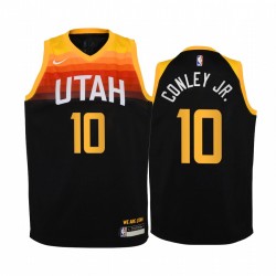 Utah Jazz Mike Conley Jr. 2020-21 Ciudad Negro Juvenil Camisetas -