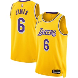 LeBron James Los Angeles Lakers Nike Unisex 2022/23 Swingman Camiseta - Icon Edición - Oro