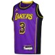 Anthony Davis Los Angeles Lakers Jordan Brand Youth 2022/23 Swingman Camiseta Purple - Statement Edición