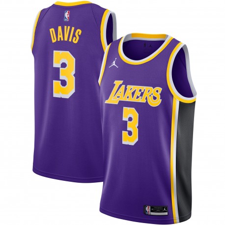 Anthony Davis Los Angeles Lakers Jordan Brand 2020/21 Swingman Camiseta - Statement Edición - Púrpura