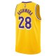 Los Angeles Lakers Nike Icon Edición Swingman Camiseta - Oro - Rui Hachimura - Unisex