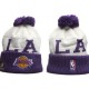 Los Angeles Lakers New Times equipo de tejido deportivo de blanco y púrpura - para hombres y mujeres