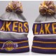 Los Angeles Lakers New Times equipo de tejido deportivo de Gris, amarillo doble - para hombres y mujeres