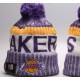 Los Angeles Lakers New Times equipo de tejido deportivo de Las rayas púrpuras - para hombres y mujeres