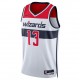 Camiseta Swingman Nike de la Asociación Washington Wizards - Blanca - Jordan Poole - Unisex