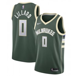 Damian Lillard Milwaukee Bucks Camiseta unisex de jugador Swingman Nike - Edición Icon - Verde Hunter - Blanca