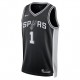 Victor Wembanyama San Antonio Spurs Nike Unisex 2023 NBA Draft First Round Pick Swingman Camiseta - Edición Icono - Negro - Blanco