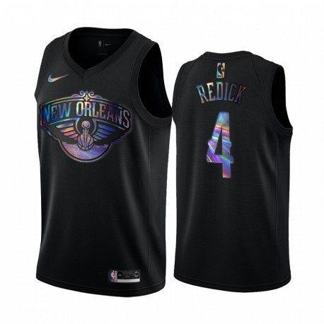 Nueva Orleans Pelicans J.j. Redick & 4 Camisetas Iridiscente Holográfico Black Edición Limitada