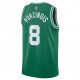 Camiseta Swingman 22/23 Nike Association Edition de los Boston Celtics - Blanca/Verde Kelly - Kristaps Porzingis - Unisex