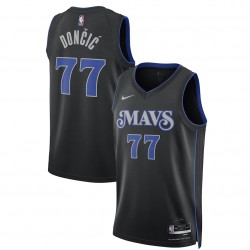 Luka Dončić Dallas Mavericks Camiseta Swingman Nike Unisex 2023/24 - Negra - Edición City