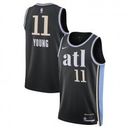 Trae Young Atlanta Hawks Camiseta Swingman Nike Unisex 2023/24 - Negra - Edición City