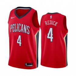 J.j. Redick New Orleans Pelicans # 4 Declaración de camisetas para hombres - Rojo