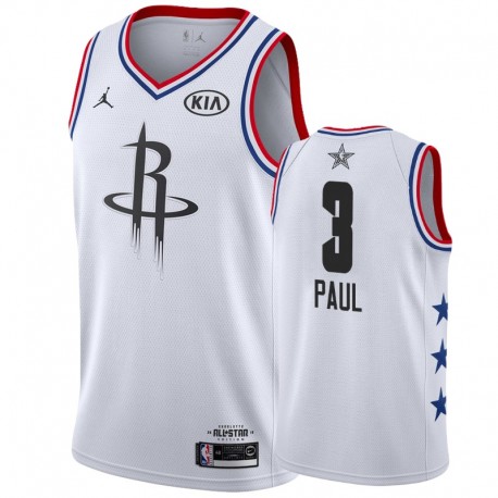 Houston Rockets y 3 Chris Paul 2019 Camisetas All-Star - Blanco