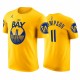 Klay Thompson 2020-21 Warriors & 11 Declaración camiseta amarillo