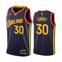 Stephen Curry Golden State Warriors Navy City Edition Oakland 2020-21 Camisetas