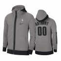 Carmelo Anthony # 00 Blazers Chaqueta 2020-21 Heathered Charcoal Authentic Showtime