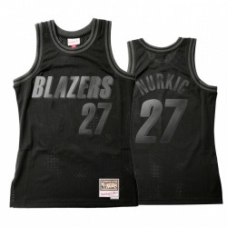 Portland Trail Blazers Jusuf Nurkic y 27 Negro Shackback Tonal Camisetas