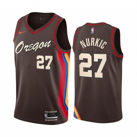 JUSUF Nurkic Portland Trail Blazers Chocolate City Edition Oregon 2020-21 Camisetas