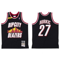Portland Trail Blazers Br Remix Rip City Jusuf Nurkic y 27 Camisetas Negras