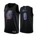 Portland Trail Blazers Damian Lillard # 0 Camisetas Collection HWC iridiscente Negro 2021 Limited