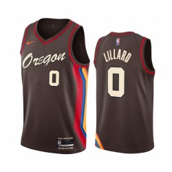 Damian Lillard Portland Trail Blazers Chocolate City Edition Oregon 2020-21 Camisetas