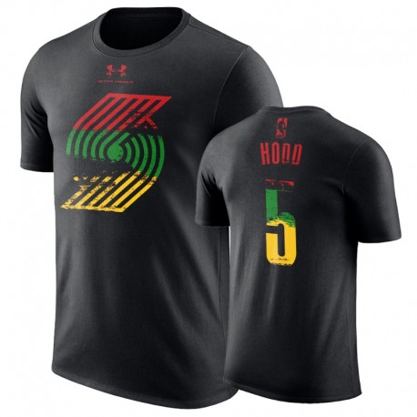 Rodney Hood Portland Trail Blazers Black History Black & 5 Fashion T-Shirt