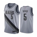 2020-21 Portland Trail Blazers Rodney Hood Ganed Edition Grey # 5 Camisetas