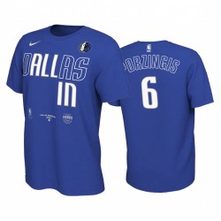 Kristaps Porzingis Dallas Mavericks 2020 Playoffs de la NBA encuadernada camiseta Royal Mantr Power Todo en